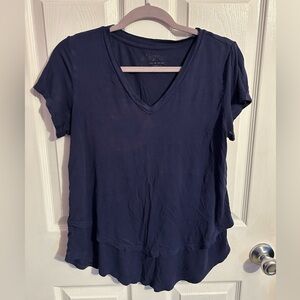 Small navy Latched Mama nursing tee